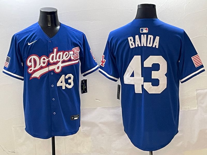 Men Los Angeles Dodgers #43 Banda Blue Second generation Joint Name Nike 2025 MLB Jersey style 4->los angeles dodgers->MLB Jersey